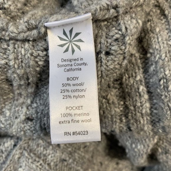 Athleta Sweater Donegal Passage Turtleneck Oversized Poncho Gray SZ Small Medium - Picture 7 of 10